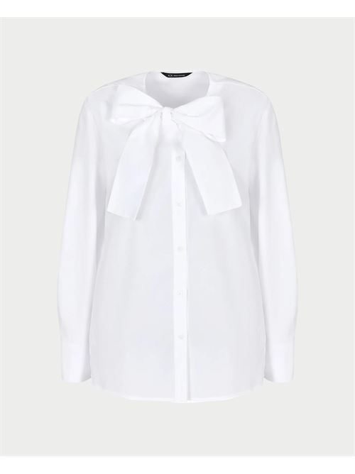 Armani shirt in lyocell blend with bow on the neck ARMANI EXCHANGE | XW000024-AF10214U0002